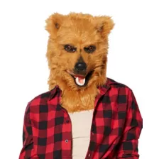 Brown Bear Moving Mouth Full Mask at Spencer's