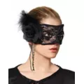 Black Flower and Rhinestones Mask at Spirit Halloween