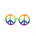 Colorful Peace Glasses at Spirit Halloween