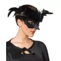 Black Feather Owl Mask at Spirit Halloween