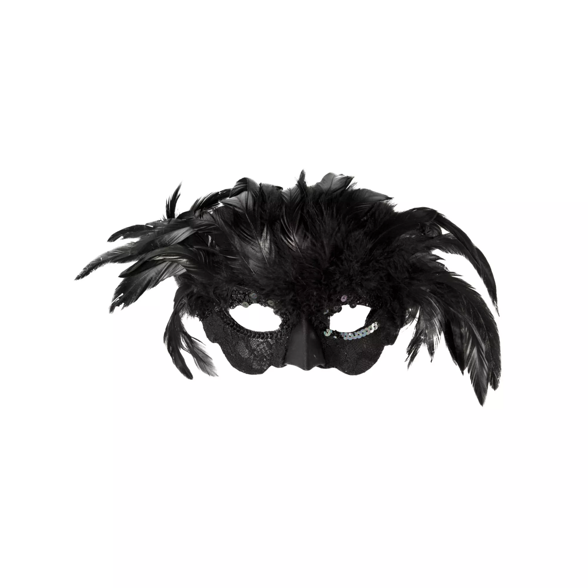 Black Feather Owl Mask at Spirit Halloween