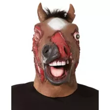 Zombie Horse Mask With Faux Fur at Spencer's