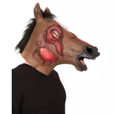 Zombie Horse Mask With Faux Fur at Spencer's