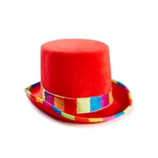 Red Striped Clown Top Hat at Spirit Halloween