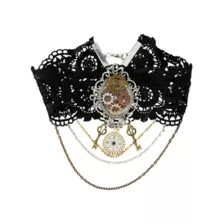 Steampunk Heart Charm Choker Necklace at Spencer's
