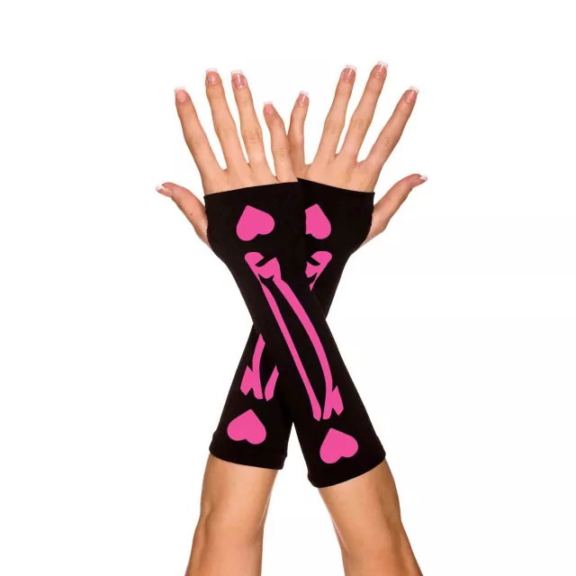 Pink Skeleton Armwarmers at Spirit Halloween