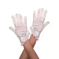 White Satin Girls Gloves with Bow at Spirit Halloween