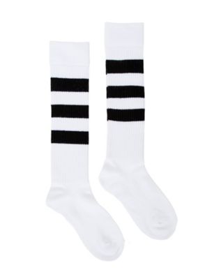 Black and White Athletic Knee High Socks - Spirithalloween.com