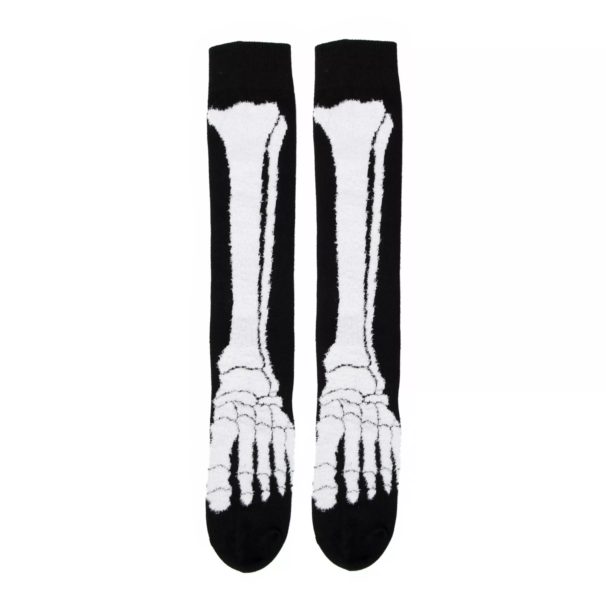 Girls Black Skeleton Knee High Socks at Spirit Halloween
