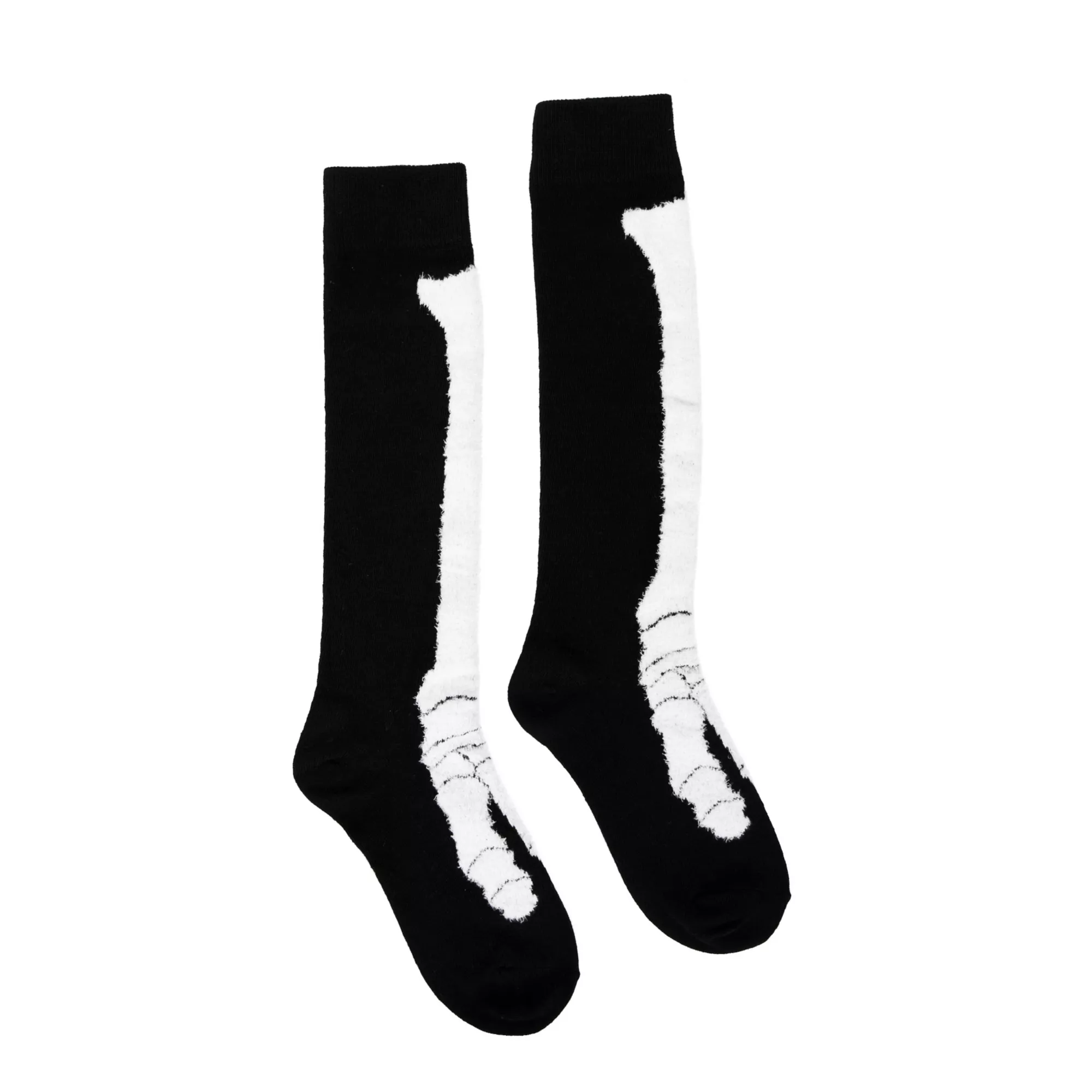 Girls Black Skeleton Knee High Socks at Spirit Halloween