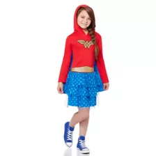 Wonder Woman Caped Girls Dress at Spirit Halloween