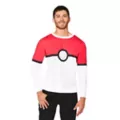 Adult Long Sleeve Pokeball  T Shirt at Spirit Halloween
