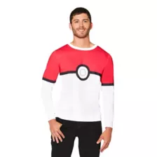 Adult Long Sleeve Pokeball  T Shirt at Spirit Halloween