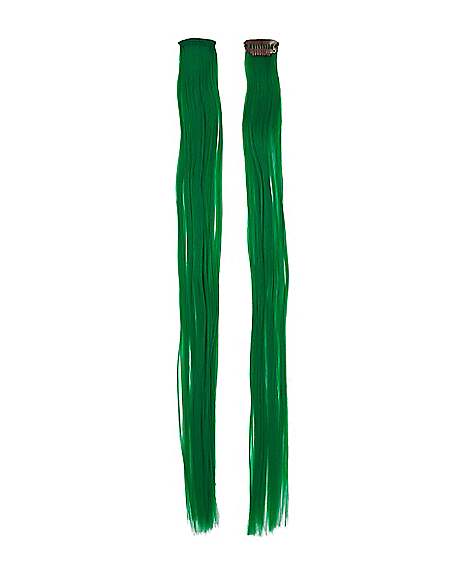 Neon Green Clip In Hair Extensions - Spirithalloween.com