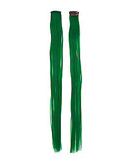 Neon Green Clip In Hair Extensions