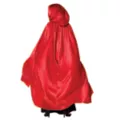 Adult Red Satin Hooded Cape at Spencer's