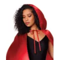 Adult Red Satin Hooded Cape at Spencer's