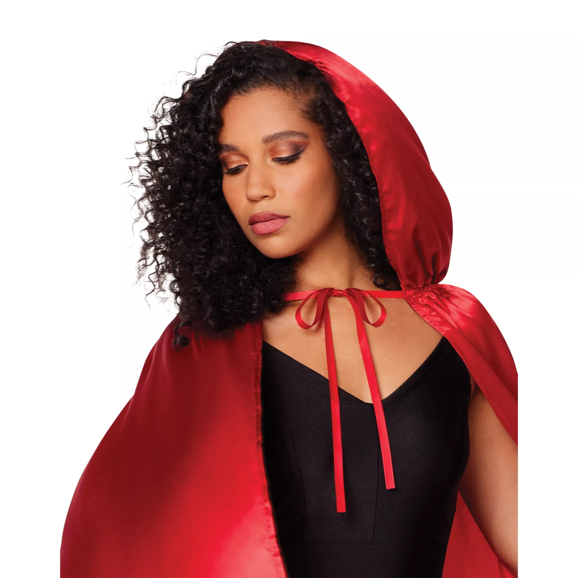 Adult Red Satin Hooded Cape at Spencer's