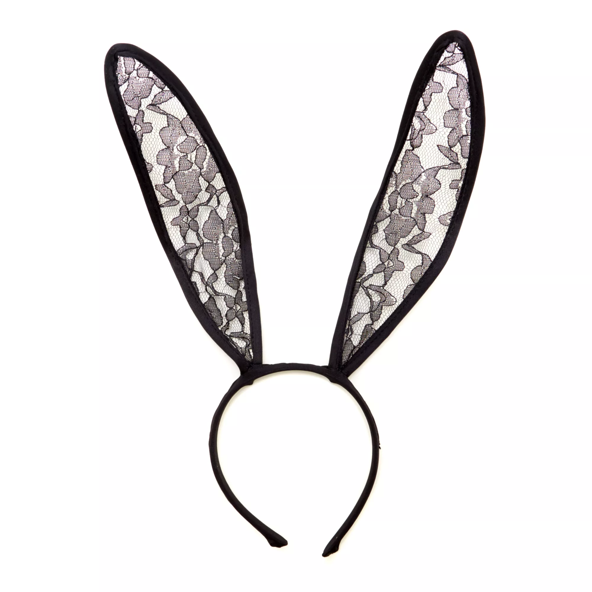 Black Velour and Lace Bunny Ears at Spencer's