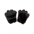Black Faux Fur Paws Gloves at Spencer's