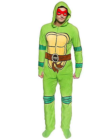 Adult Hooded Footie TMNT Costume - Teenage Mutant Ninja Turtles