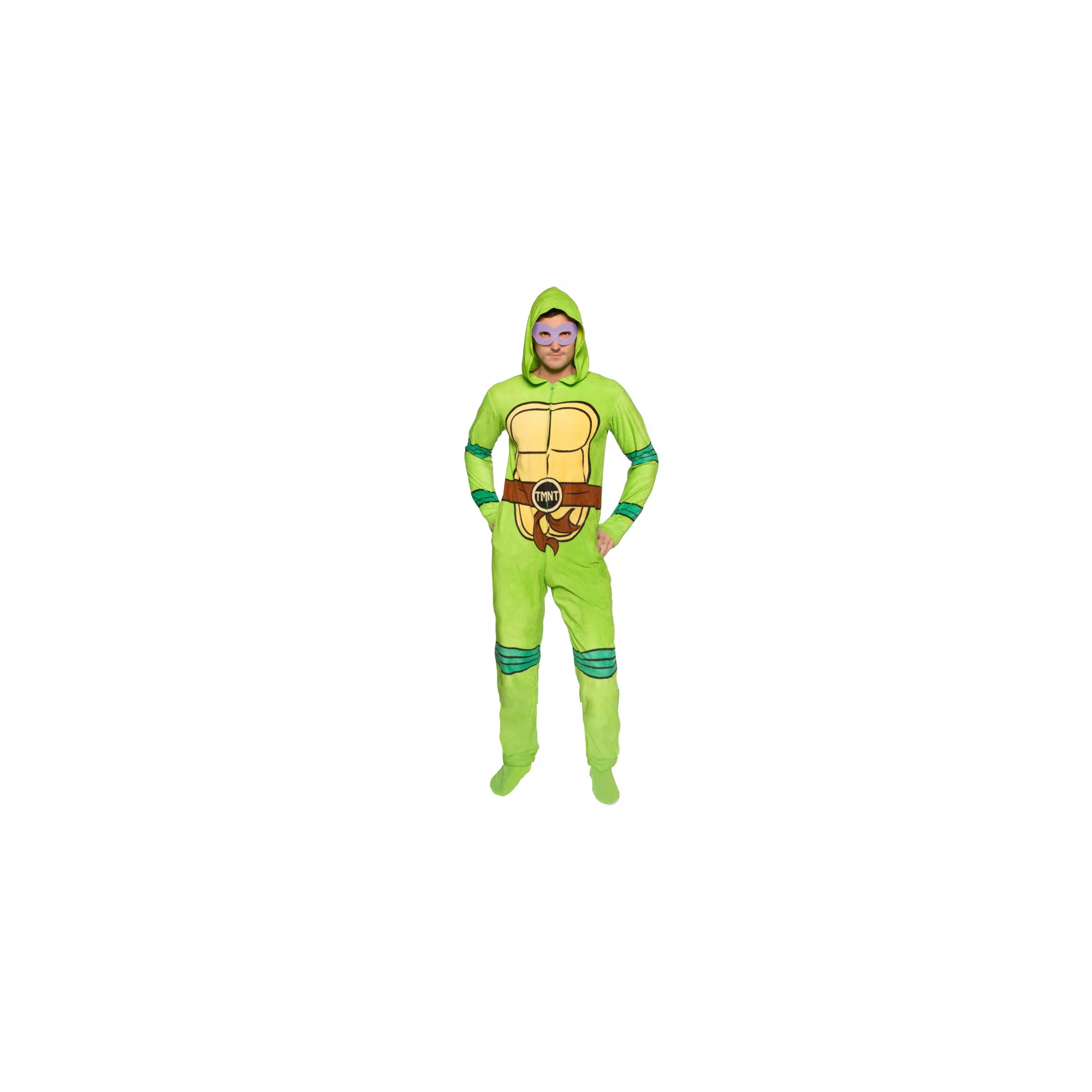 TMNT Hooded Footie Adult Pajamas at Spirit Halloween