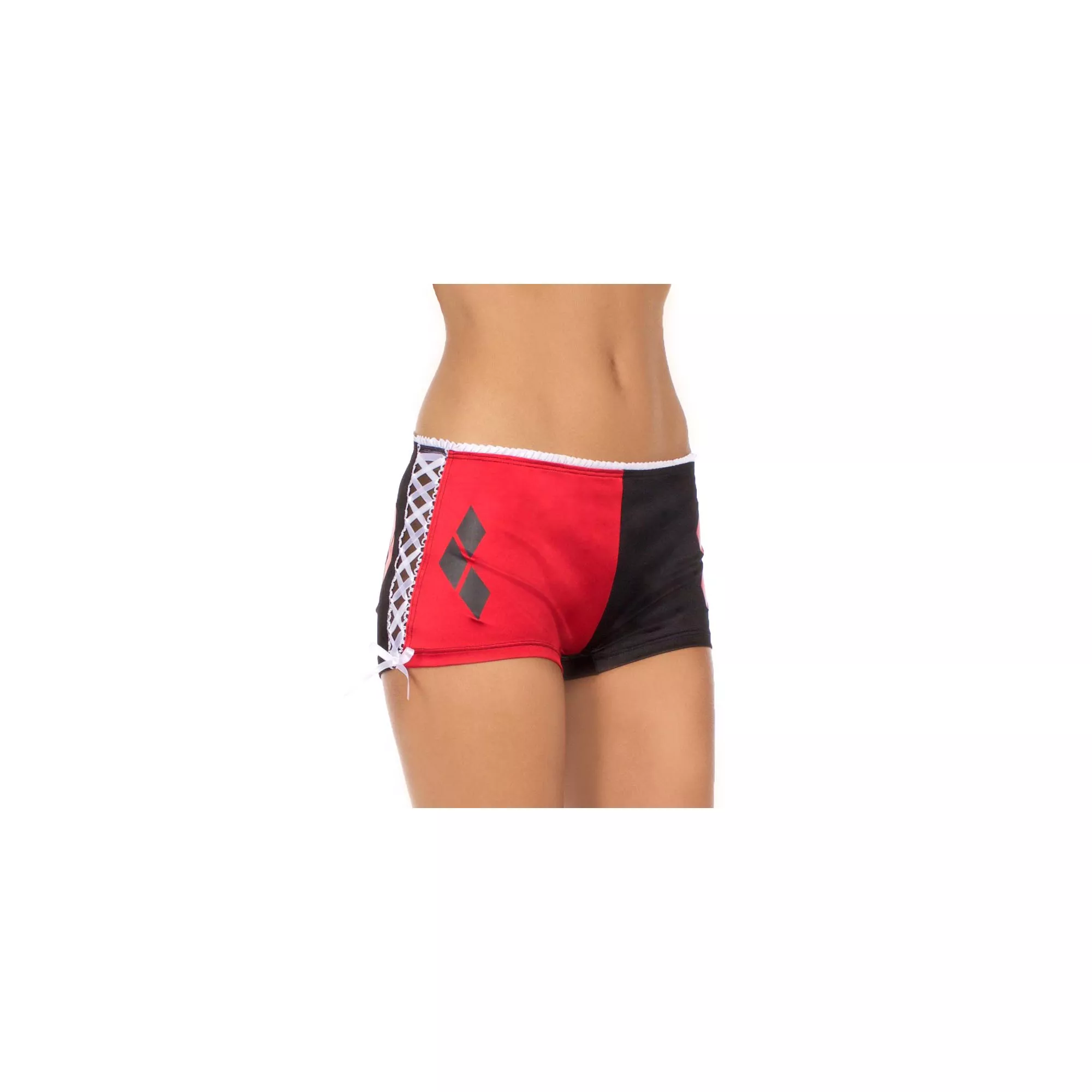 Harley Quinn Boyshort Panties with Lace Up Sides - DC Comics at Spencer's