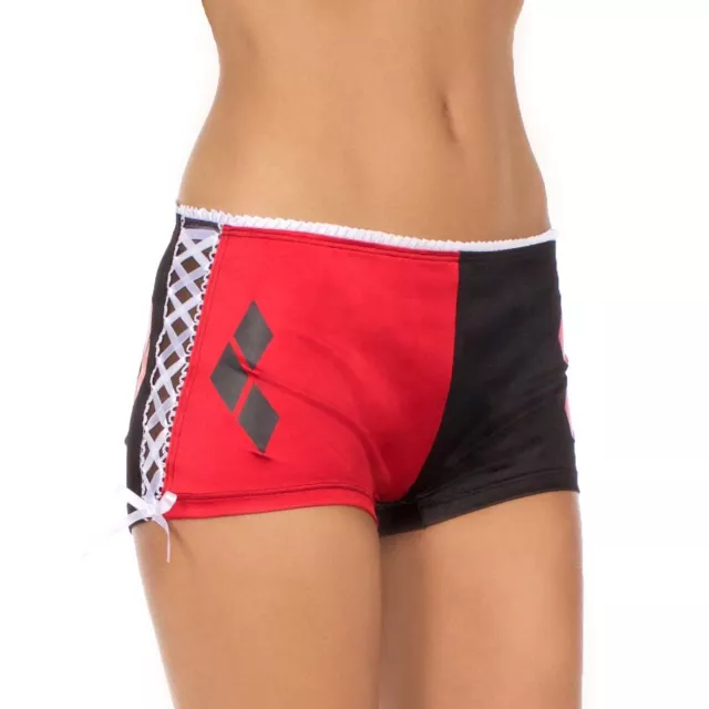 Harley Quinn Boyshort Panties with Lace Up Sides - DC Comics at Spencer's