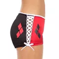 Harley Quinn Boyshort Panties with Lace Up Sides - DC Comics at Spencer's