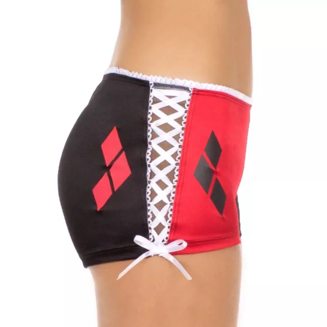 Harley Quinn Boyshort Panties with Lace Up Sides - DC Comics at Spencer's