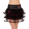 Adult Harley Quinn Arkham Knight Petticoat - DC Comics at Spirit Halloween