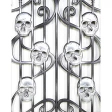 3 Ft Skull Swirl Fence at Spirit Halloween