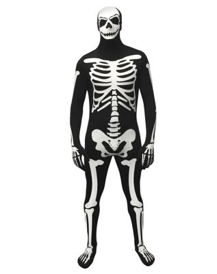 Adult Glow Skeleton Skin Suit Costume - Spirithalloween.com
