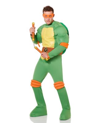 Disguise Deluxe Sassy Michelangelo Teenage Mutant Ninja Turtles Adult  Halloween Costume