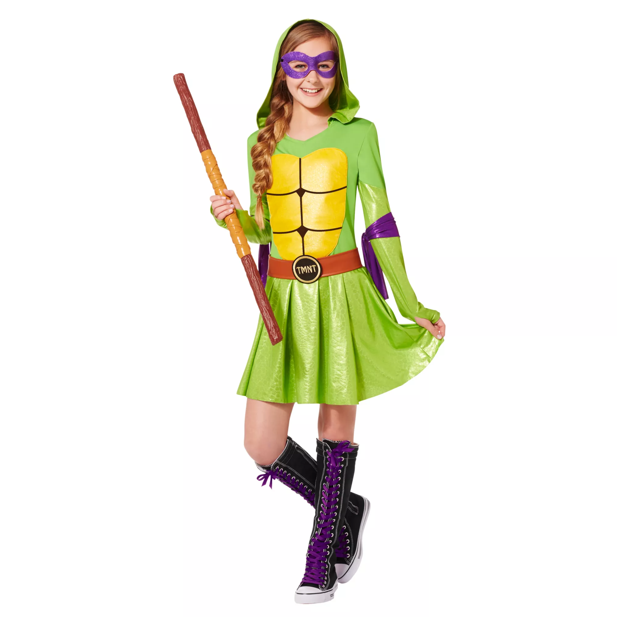 TMNT Deluxe Turtle Hoodie Girls Costume at Spirit Halloween