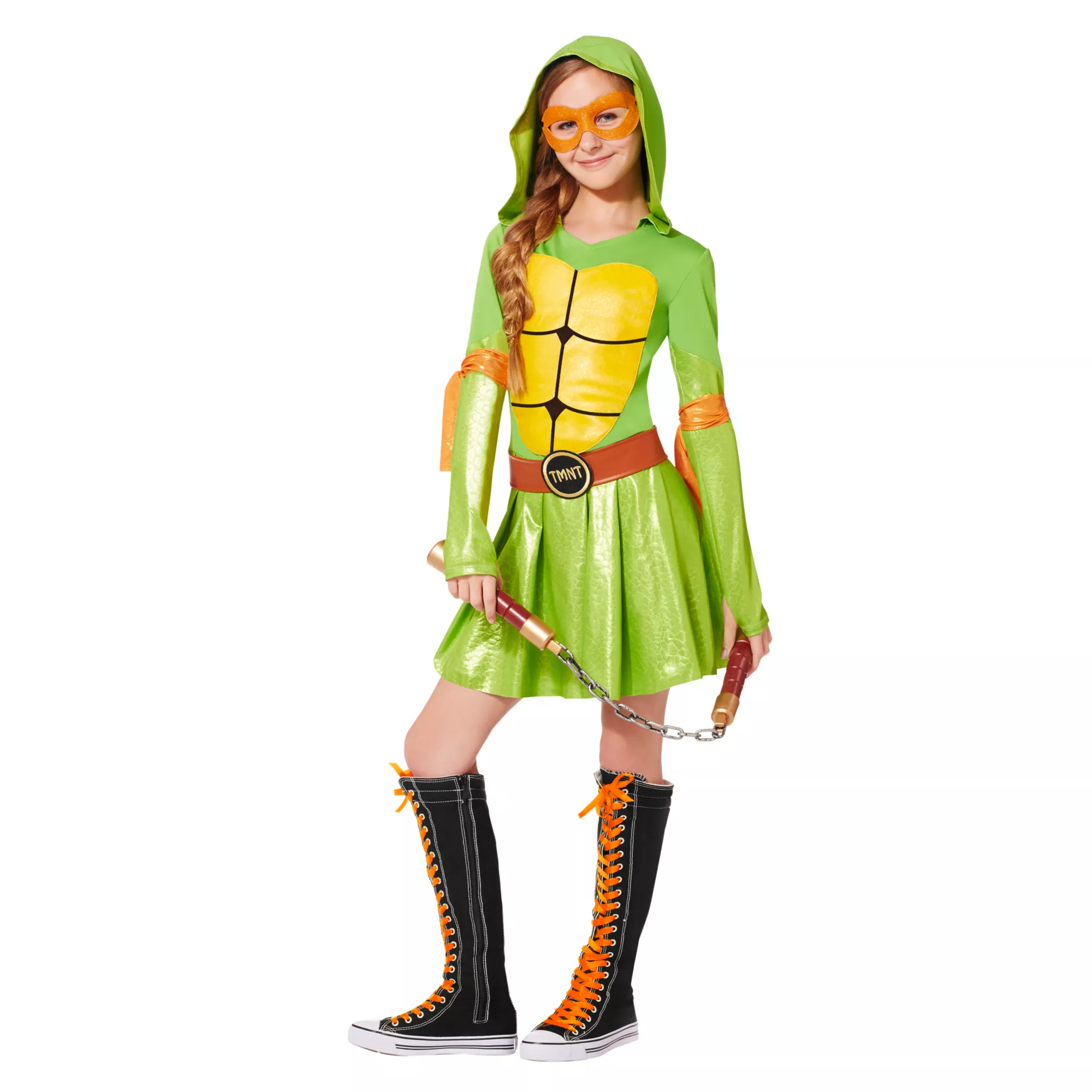 TMNT Deluxe Turtle Hoodie Girls Costume at Spirit Halloween