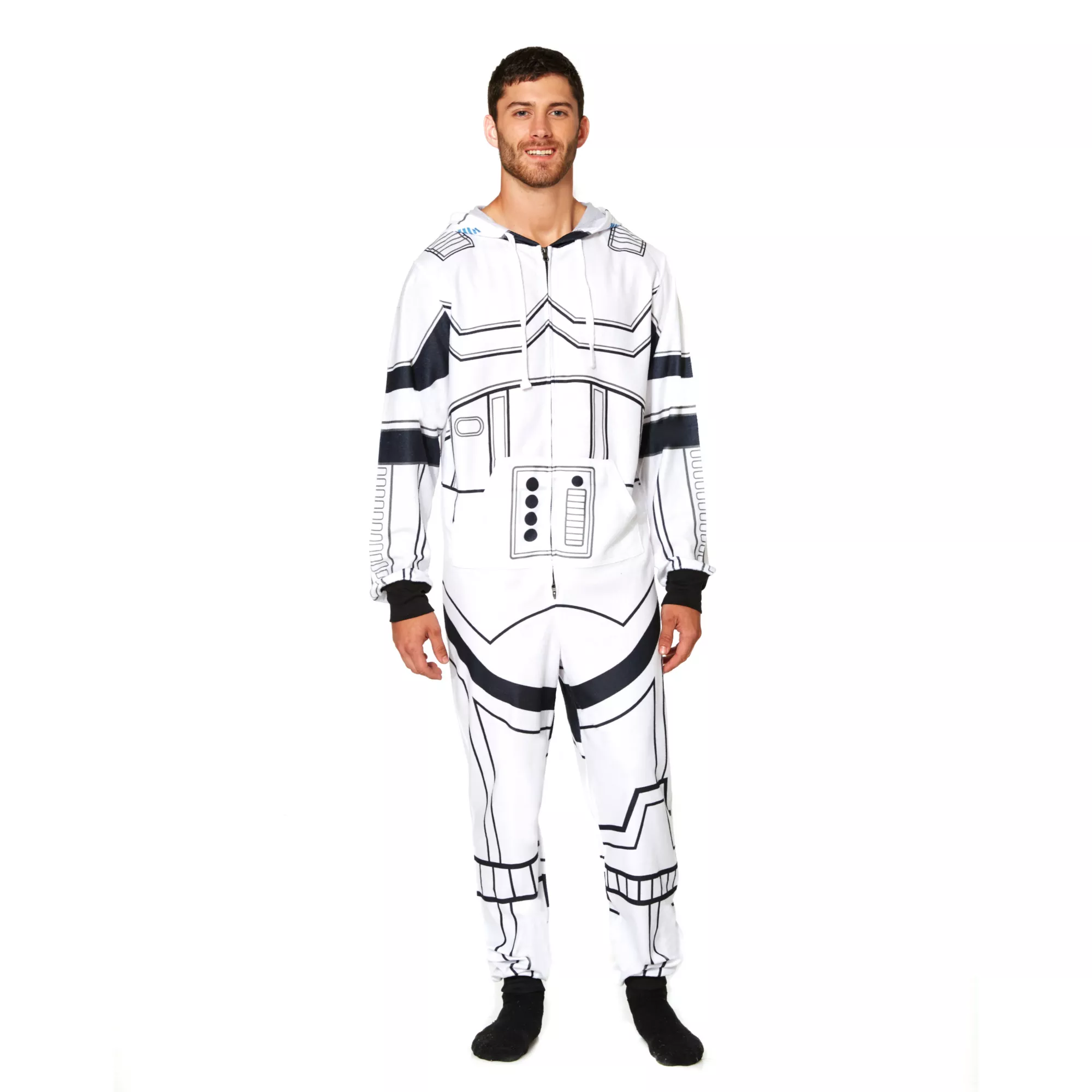 Adult Hooded Storm Trooper Union Star Wars One-Piece Pajamas at Spirit Halloween