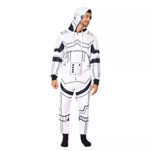 Adult Hooded Storm Trooper Union Star Wars One-Piece Pajamas at Spirit Halloween