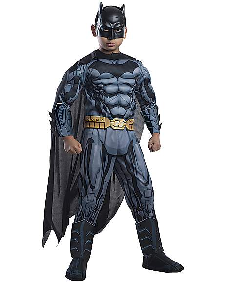 Batman Grey Muscle Chest Shirt Kids Costume size S 4/6 Officially Licensed CHOP