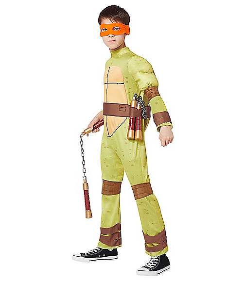 Teenage Mutant Ninja Turtles Michelangelo Halloween Kostüm Kinder Alter 3-4 Neu 