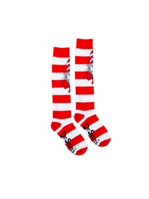 Dr. Seuss Cat in the Hat 360 Crew Sock - Black - John's Crazy Socks