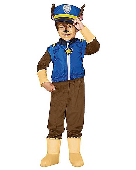 Paw Patrol Chase Boys Fancy Dress Cartoon Police Dog Kids Childs Costume Outfit 