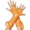 Girls TMNT Michelangelo Metallic Armwarmers at Spirit Halloween