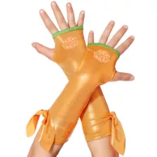 Girls TMNT Michelangelo Metallic Armwarmers at Spirit Halloween