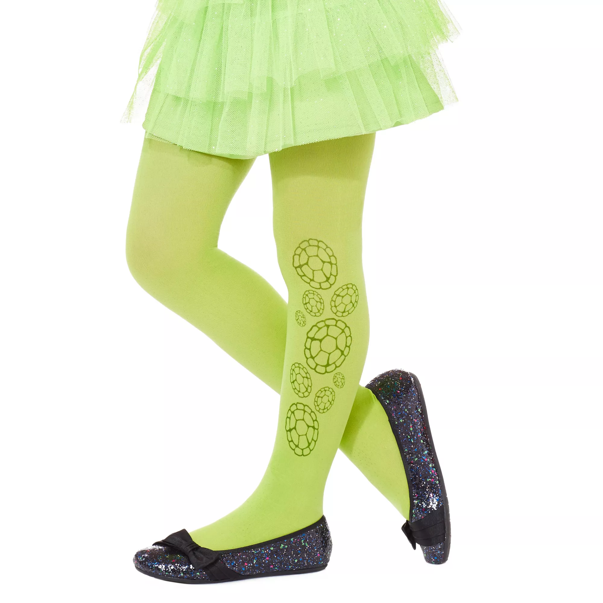 Girls Teenage Mutant Ninja Turtles Glitter Tights at Spirit Halloween
