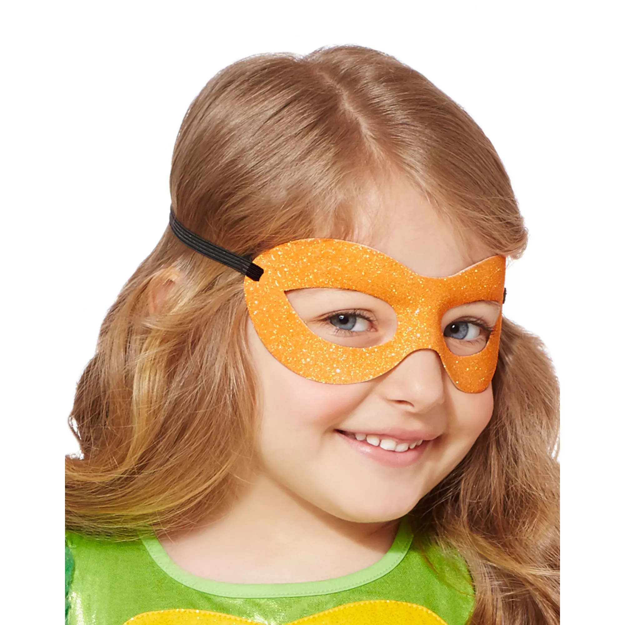 Kids Glitter Michelangelo Half Mask - Teenage Mutant Ninja Turtles at Spencer's