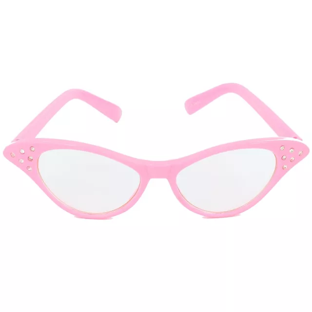 50s Pink Rhinestone Cat Eye Glasses