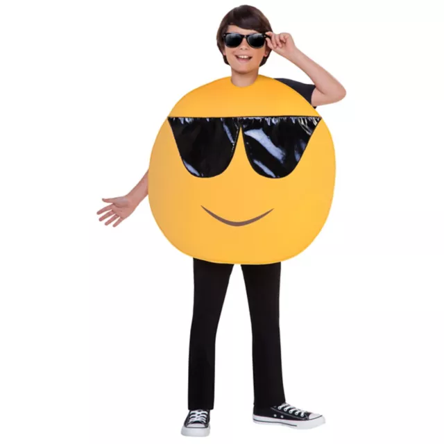 Halloween Emojis Costume Shirt Emoticon Beard Sunglasses