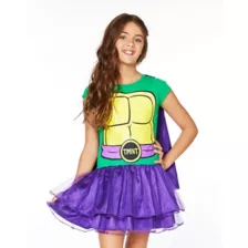 Girls TMNT Donatello Tutu Dress with Cape Costume at Spirit Halloween