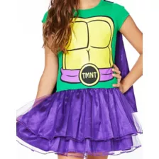 Girls TMNT Donatello Tutu Dress with Cape Costume at Spirit Halloween